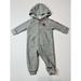 Carhartt One Pieces | Carhartt Zip Up Hooded One Piece Gray Pink Zip Romper Coverall Infant 6 Months | Color: Gray/Pink | Size: 3-6mb