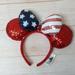 Disney Accessories | Disney American Flag Inspired Minnie Ear Headband - Stripes Starts | Color: Blue/Red | Size: Os