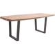 Esstisch MCA LIVING "Tiberias" Tische Gr. B/H/T: 220 cm x 77 cm x 100 cm, Tischplatte Natur lackiert, beige (natur lackiert, antik gewischt, natur lackiert) Esstisch Holz-Esstische Rechteckiger