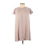 O'Neill Casual Dress - Shift Crew Neck Short sleeves: Pink Print Dresses - Women's Size Small