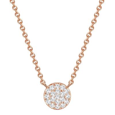 Glanzstücke München - Halskette Sterling Silber Zirkonia in Roségold Ketten 1 ct Damen