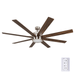 Honeywell Xerxes 62 Brushed Nickel LED Remote Control Ceiling Fan 8 Blade Integrated Light