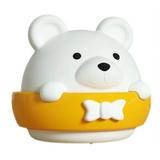 Nightlight for Children Bear Night Light for Kids Portable and USB Rechargeable Night Lamp Yellow Light Baby Bedroom Night Light for Reading Sleeping and Relaxing(1pcs white)