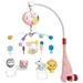 Evjurcn Musical Baby Crib Mobile Toys with Projection Function Lights Hanging Rotating Animal Rattles and Melodies Music Box with Remote Control Baby Toys for Newborn 3-18Months