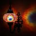 Multicolor Handmade Moroccan Turkish Ottoman Style Mosaic Wall Sconce Lamp with Large Size Globe