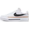 Sneaker NIKE SPORTSWEAR "COURT LEGACY LIFT", Gr. 40,5, schwarz-weiß (weiß, schwarz, hemp, team, orange), Leder, Synthetik, sportlich, Schuhe Plateausneaker Skaterschuh Sneaker low