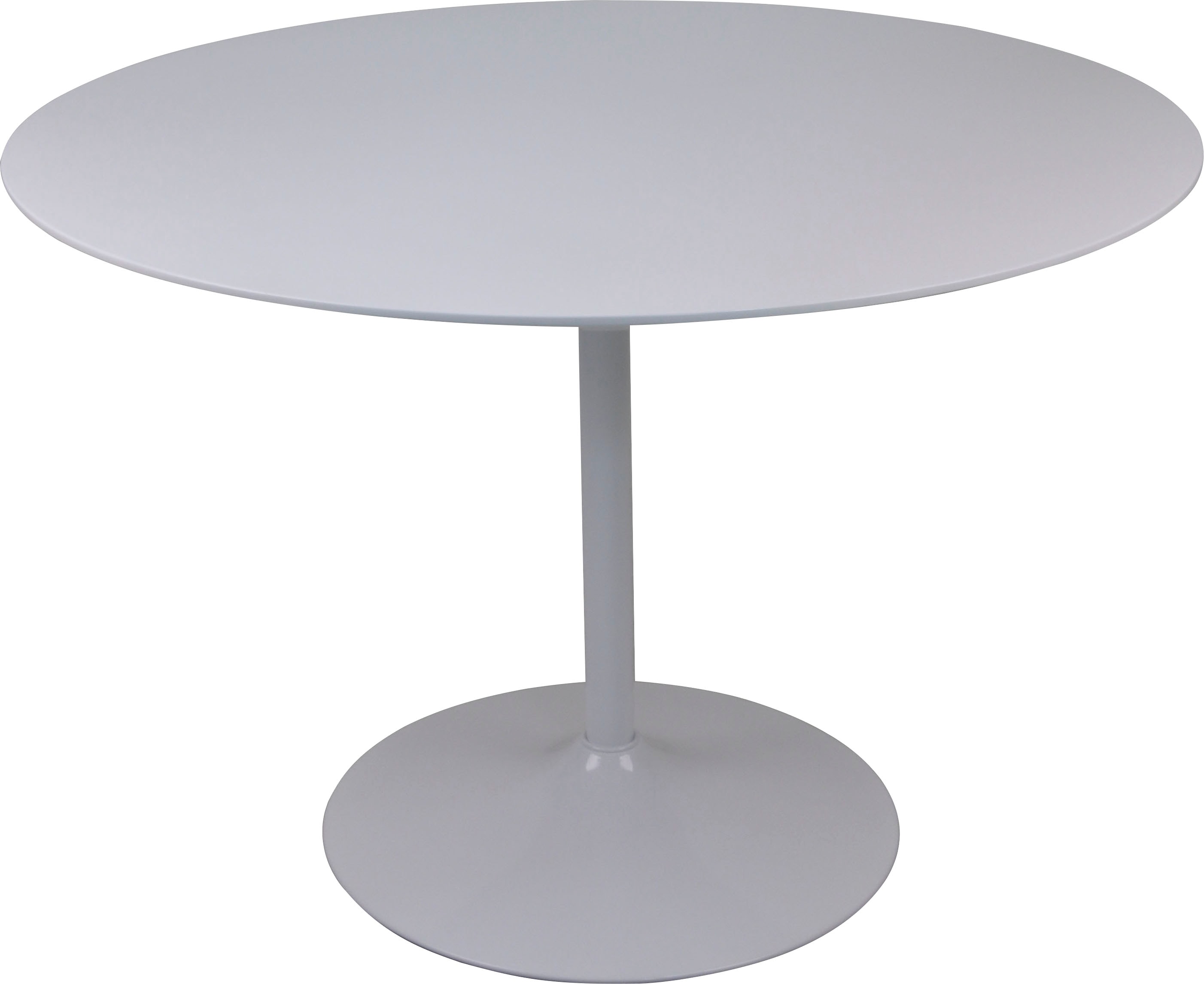 Bistrotisch SALESFEVER "Runder Tisch im charmanten Stil", weiß (weiß, weiß, weiß), B:110cm H:75cm T:110cm, Tische, Exklusives Design in Hochglanz-Lackierung