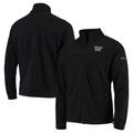 Men's Columbia Black Washington Huskies Flanker III Fleece Team Full-Zip Jacket