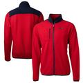 Men's Cutter & Buck Red Denver Broncos Big Tall Cascade Eco Sherpa Fleece Full-Zip Jacket