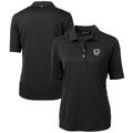 Women's Cutter & Buck Black Las Vegas Raiders Throwback Logo Virtue Eco Pique Recycled Polo