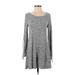 12pm by Mon Ami Casual Dress - Sweater Dress: Gray Marled Dresses - Women's Size Small