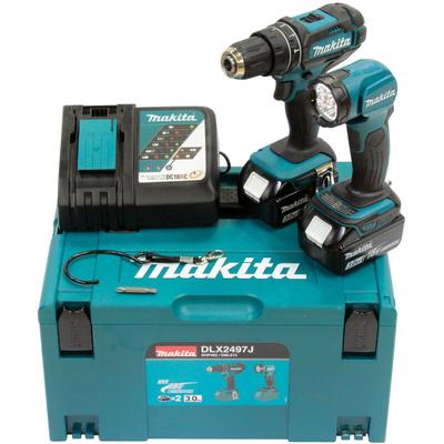 Combopack 2 Werkzeuge 18V LXT (DHP482 + DML815) (2x3.0 Ah) - MAKITA DLX2497J Image