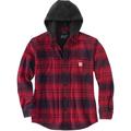 Carhartt Flannel Fleece Lined Hooded Chemise, rouge, taille 2XL