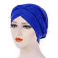 KepaHoo-Turban de Style Bohème pour Femme Chapeau Tressé Écharpe de Tête Hijab Musulman Nik