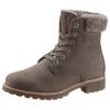 Winterboots PANAMA JACK, Damen, Gr. 40, grau (grau, used), Nubukleder, Lammfell, klassisch, Schuhe, mit weich gepolstertem Schaftrand