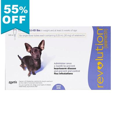 55% Off Revolution Very Small Dogs 5.1-10 Lbs (Purple) 6 Doses