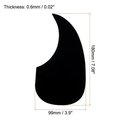 Guitar Pickguard Self Adhesive Water Drop Shape 2 Pack