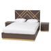 Arcelia Contemporary Glam and Luxe Bedroom Set with Queen size bed