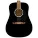 Fender FA-125 Dreadnought Acoustic Guitar with 2-Year Warranty Black with Gig Bag