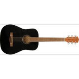 Fender Model FA-15 Black 3/4 Size Steel Stringed Acoustic Guitar with Gig Bag