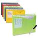 C-Line-1PK Write-On Poly File Jackets Straight Tab Letter Size Assorted Colors 10/Pack