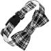 Dog Cat Collar Bowtie Buffalo Check Plaid Christmas Winter Snowflake Pet Collarï¼ŒWhite