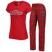 Women's Concepts Sport Red/Black Toronto Raptors Badge T-Shirt & Pajama Pants Sleep Set