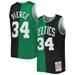 "Men's Mitchell & Ness Paul Pierce Black/Kelly Green Boston Celtics Hardwood Classics 2007/08 Split Swingman Jersey"