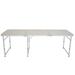 Topcobe Aluminum Ultralight Height Camp Table Folding Camping Table Small Folding Table for Outdoor Camp Picnic White 70.86 x 23.62 x 27.56