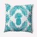 Simply Daisy 18 x 18 Tropical Blue Polyester Throw Pillow