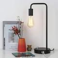 Bedroom bedside table lamp USB charging industrial dormitory table lamp