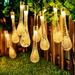 Solar Water Drop String Lights Total 16.4Ft 20LED Solar Powered String Lights Outdoor Waterproof Solar Teardrop Lights for Gardens Patio Yard Party Holiday Decor (Warm White)