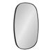 Kate and Laurel Zayda Danish Oval Framed Wall Mirror 20 x 30 Black Metal Minimalist Oval Mirror with Rounded Curves