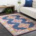 Hauteloom Kaitlyn Living Room Bedroom Area Rug - Updated Traditional - Orange Purple Gray - 3 11 x 5 7