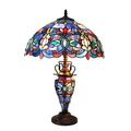 RADIANCE Goods Tiffany-Style 3 Light Victorian Double Lit Table Lamp 18 Shade