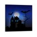 1 Panel Set Canvas Wall Art Without Framed Dark Halloween Night and Castle Print Wall Picture Modern Decor for Living Room Bedroom Office