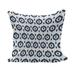 Ikat Fluffy Throw Pillow Cushion Cover Indonesian Traditional Pattern Ornamental Geometric Motifs with Circles and Dots Decorative Square Pillow Case 28 x 28 Night Blue White by Ambesonne
