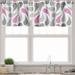 Ambesonne Geometric Valance Pack of 2 Persian Teardrop 54 X12 Pink Grey White