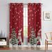 Yipa Xmas Thermal Insulated Blackout Window Treatments Grommet Window Curtain Room Darkening Curtain Eeylet Ring Top Window Drapes Style C 52x72in-2PCS