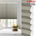 Keego Printed Cordless Celluar Shades Semi Blackout Honeycomb Window Blind Light Filtering Easy Install White Upper Case Color006 59 w x 52 h