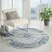 Nourison Tranquil Persian Ivory/Light Blue 4 x round Area Rug (4 Round)