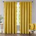 DriftAway Boho Velvet Handmade Tassel Curtain Room Darkening Thermal Insulated Window Curtains Gold Yellow 50 width X 84 length 84 Inches