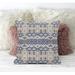 Sephalina Paisley Leaves Throw Pillow with Removable Cover in Beige Blue White 16x16
