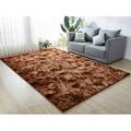 Area Rug Fluffy Shaggy Area Rug Ultra Soft Faux Fur Area Rug Fuzzy Rug Modern Plush Carpet Floor Rug for Living Room Bedroom Home Decor Upgrade Non-Slip Durable Rectangular Crawling Carpet Brown