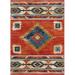 Tulsa Lea Crimson Traditional Southwestern Area Rug - 7 ft. 10 in. x 9 ft. 10 in.