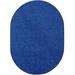Furnish my Place Modern Plush Solid Color Rug - Neon Blue 6 x 8 Oval Pet and Kids Friendly Rug. Made in USA Oval Area Rugs Great for Kids Pets Event Wedding