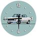 Wood Wall Clock 18 Inch Round Original German Sports Car Round Small Battery Operated Wall Art