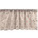 Ambesonne Nostalgic Valance Pack of 2 Floral Folk Damask Art 54 X18 Pale Ruby Eggshell