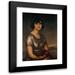 Julio Romero De Torres 14x18 Black Modern Framed Museum Art Print Titled - Portrait of Young Lady (Portrait of a Young Lady)