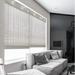 MOOD Custom Bamboo Shades | MODERN | Cordless Designer Natural Woven Wood Roman Shades for Windows | Modern Light Grey (Sheer) | 23.5 W X 60 H